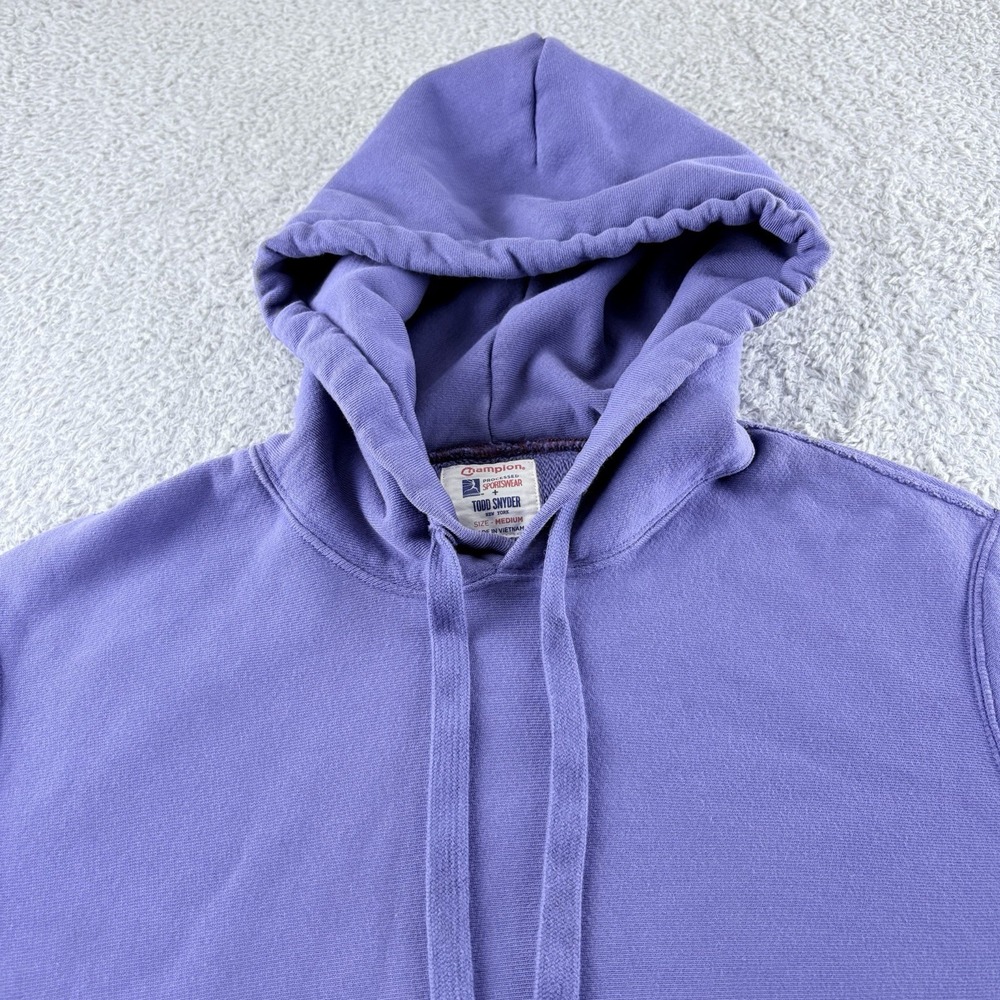 Champion Todd Snyder Hoodie Mens Medium Blue Pullover Relaxed Cotton Sweatshirt